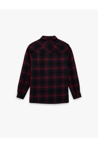 Koton Regular Fit Uzun Kollu Klasik Yaka Oduncu Gömleği Lacivert Ekose 6wam60230hw Lacivert