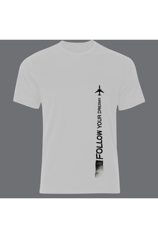 Uçak Baskılı Unisex %100 Pamuk T-shirt Havacılık , Airport , Pilot , Tişört Beyaz