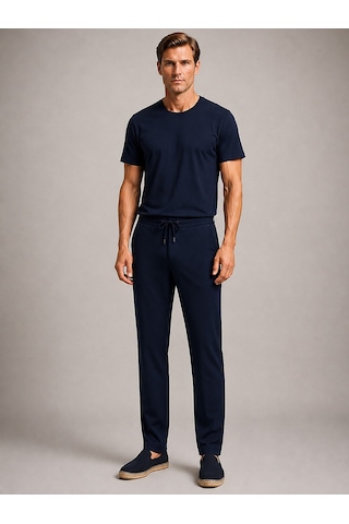 Lacivert Formunu Koruyan Slim Fit Jogger 100736