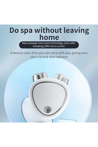 Neevoyu Yeni Gelişmiş Beyaz Yüz Geliştirici Cihazı - Mikro Akım İle V Yüz Formu, Geri Çekim Ve Masaj Fonksiyonu - Kristal Kutulu Boş Sürüm Beyaz