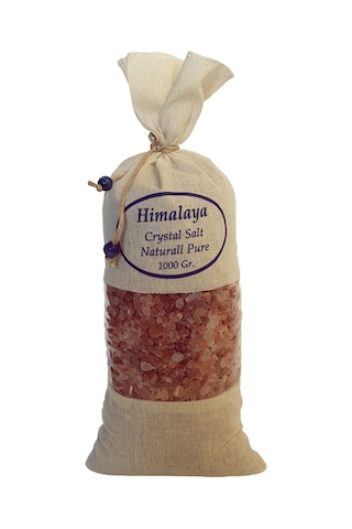 Pembe Granül Iri Tane Himalaya Tuzu 1 Kg Bez Torbada Orijinal Himalaya Tuz Himalayan Salt