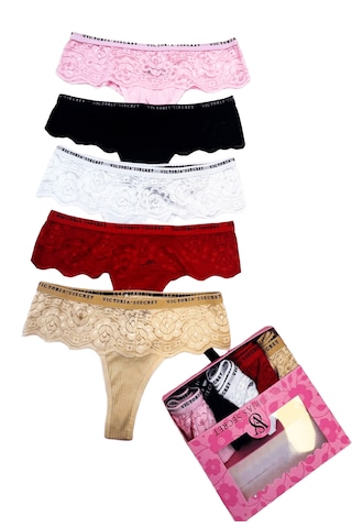 Victoria'S Secret Victoria"s Secret Dantelli Külot Takım 5"li Set Çok Renkli