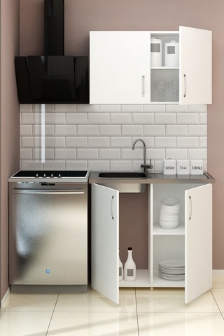 100 Cm Mini Evyeli Mutfak Dolabı - Hazır Mutfak Dolabı