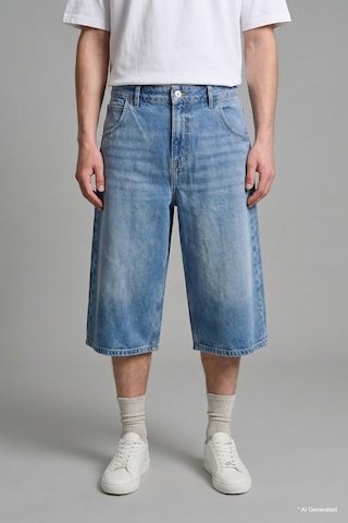 Defacto %100 Pamuk Super Baggy Fıt Mavi Bermuda Jean Şort I3952ax26hsnm28 Mavi-nm28