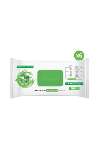 Sleepy Pine Yüzey Temizlik Havlusu&mendili Çam Ferahlığı 6x100 600 Yaprak Tekli