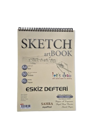 Lexroo Sahra Sketch Artbook Eskiz Defteri A4, 50 Yaprak, 90 Gr Ivory