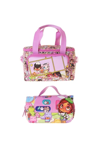 Kaukko Kids Kız Çocuk Nagy Baskılı Pembe Thermo Beslenme Çantası Ve Kalemlik Seti - Setkk-l5334
