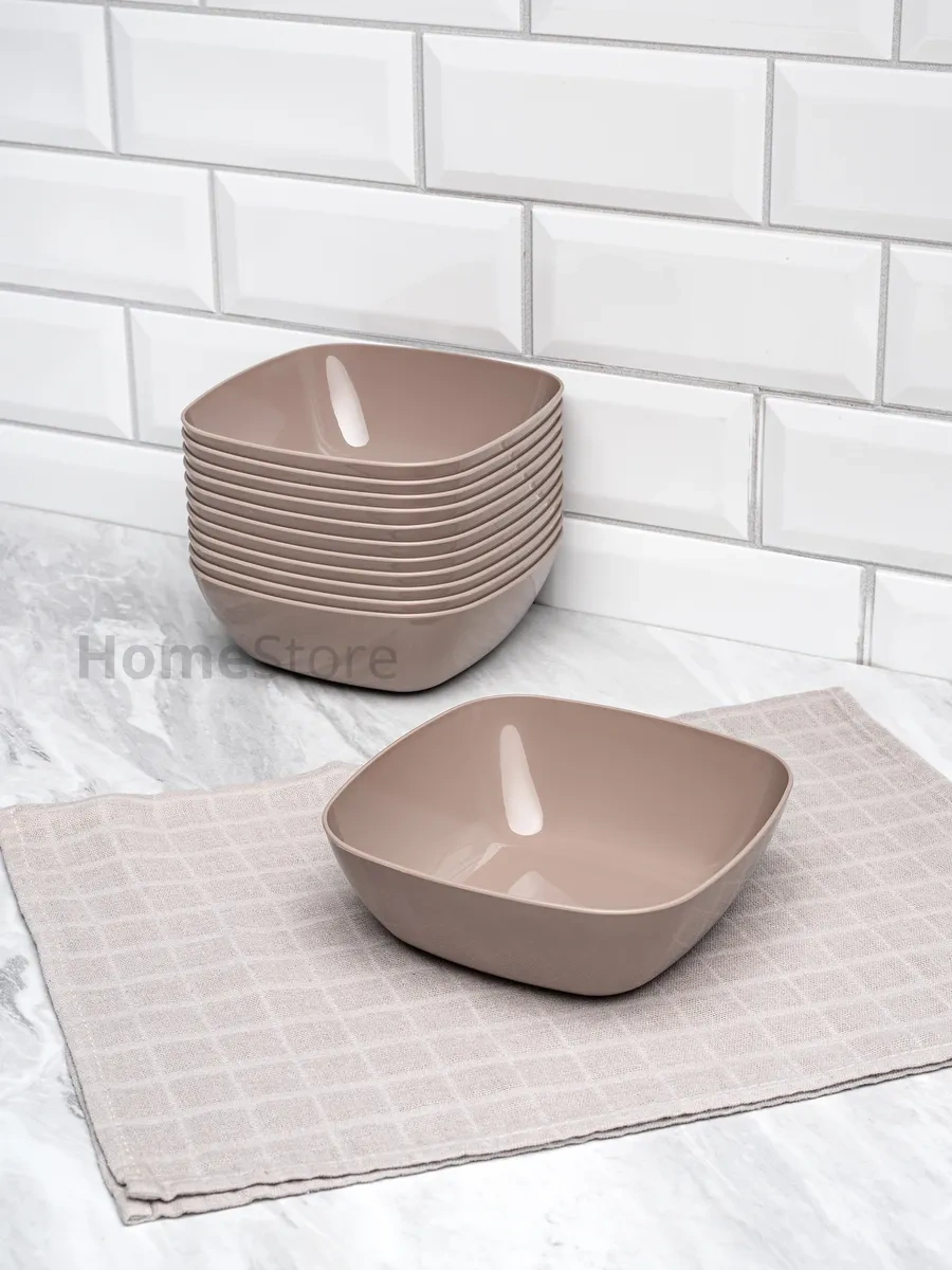 Al' Ternatıva Çorba Tabakları Seti Plastik, 12 Adet 280329193 Kakao