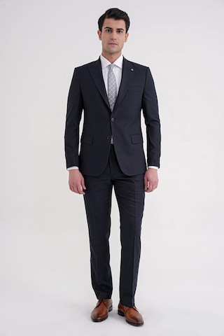 Efor Slim Fit Çift Yırtmaç Sivri Yaka Esnek Lacivert Klasik Takım Elbise Tk 939 Lacivert