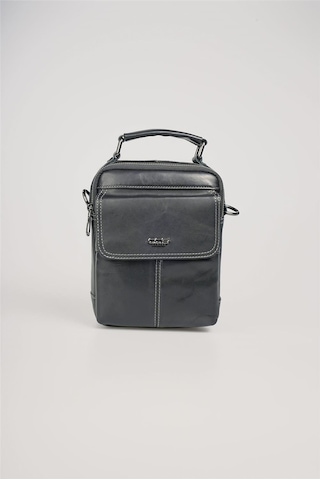 Ççs 31602 Hakiki Deri Askılı Çanta Siyah