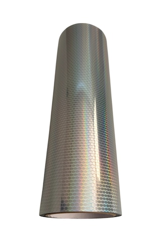 Petekli Beyaz Far Stop Filmi Folyosu Çizik Engelleyici Folyo 3d Petek Desenli Hologramlı 30 Cm X 10 Metre