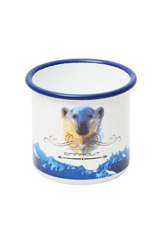 Emaye Kupa Beyaz Bear Beyaz