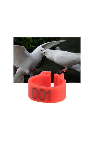 Qingmipy 8mm Sarı Güvercin Ayak Halkası, Tıklama Desenli, Sayılı Tanı Halkası, 100 Adet/poşet, Dayanıklı Plastik Materyal