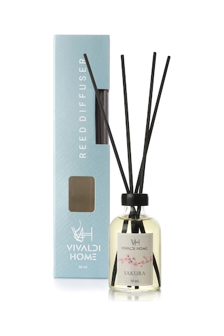 Vivaldi Home Sakura Çiçeği Çubuklu Oda Kokusu Esansiyel Uçucu Yağ 50 ML