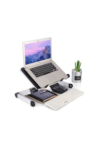 Soğutuculu Yükseklik Ayarlı Laptop Standı Çalışma Masası Laptop Yükseltici Fanlı Tüm Laptoplar İle Uyumlu Soğutuculu Yükseklik Ayarlı Laptop Standı Çalışma Masası Laptop Yükseltici Fanlı Tüm Laptoplar İle Uyumlu