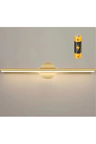 Modern Kablosuz Tak Çalıştır Ledli Pilli Aplik Eskitme Gold Eskitme