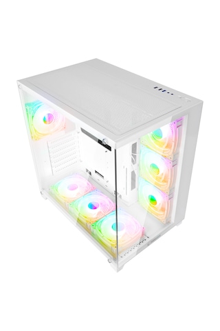 Rampage Arcturus 750w 80+ Beyaz 7 12cm Rgb Fan Oyuncu Bilgisayar Kasası