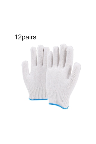 Sones 600g 12 Çift İşçi Koruma Aşınmaya Dayanıklı Pamuklu Eldiven Kalınlaştırılmış Şantiye Çalışma Eldiveni