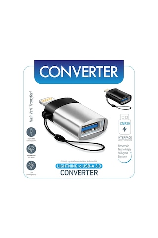 Divex Lightning To Usb Dönüştürücü Otg Çevirici Adaptör Gri Do-173