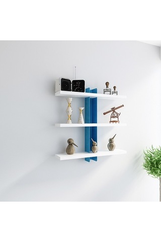 Duvar Rafı Mita Beyaz Mavi