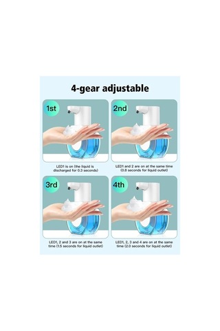 Ulzyvf Otomatik Endüktif Köpük Sabunluk Fotoselli Beyaz Telefon Yıkama Beyaz