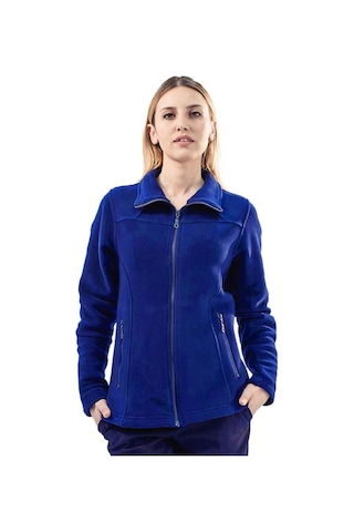 Şensel, Kadın Polar Mont, Saks Mavi -99E341- Cepli, Outdoor