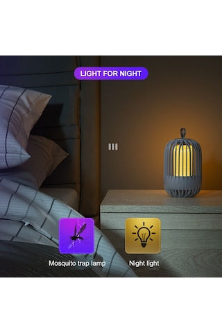 Teltree Usb Girişli Gri Evcil Mus Derici Lambası - 365nm Mor Işık, Turbo Emme Ve Yüksek Gerilimle Fiziksel Mus Öldürücü