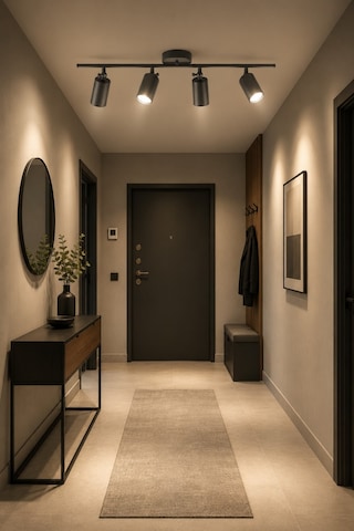 Spoty 4'lü Antrasit Renkli Gün Işığı Modern Tasarım Salon - Mutfak - Banyo Spot Sıralı Avize