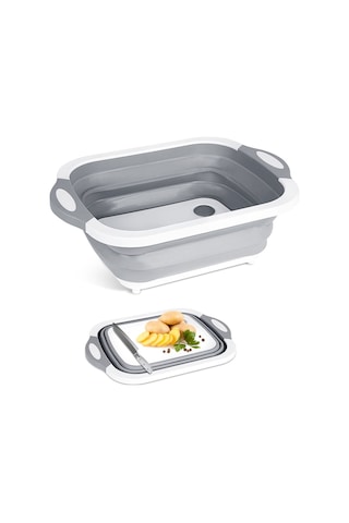 Buffer Katlanabilir Süzgeçli Kesme Tahtası ve Badya