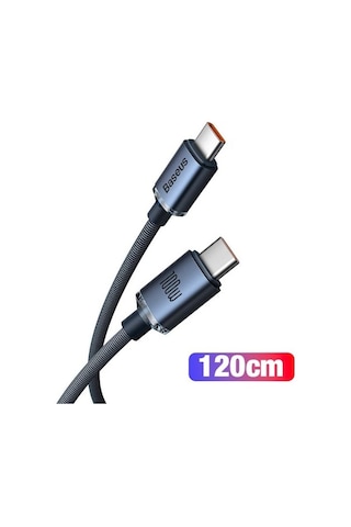 Baseus Crystal Shine 100W Type-C To Type-C Hızlı Şarj Kablo 1.2 M