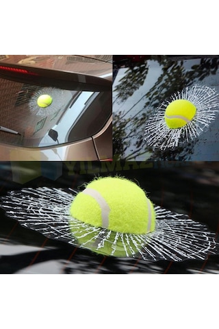 Cam Kırık Tenis Topu Oto Sticker Araba Etiket Yapıştırma 3D
