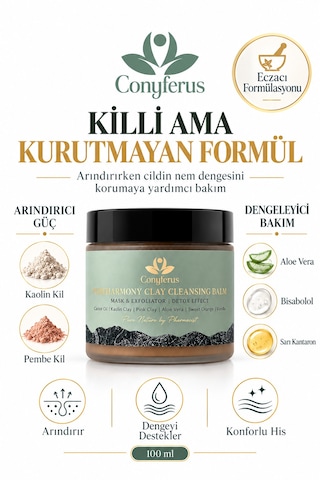 Pureharmony Killi Makyaj Ve Yüz Temizleme Balmı Çift Aşamalı Cilt Temizleyici, Aloe Vera, Sarı Kantaron 100 Ml