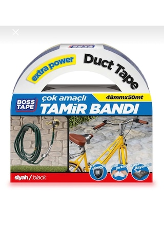 Boss Tape Duct Tape Tamir Bandı Bez Bant Siyah En:48mm Boy:50mt Çok Amaçlı 50 MM x 50 M