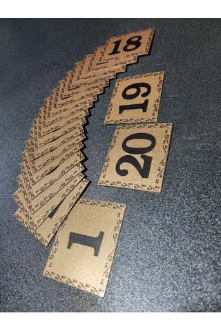 Kapı Numarası 5.5x6.5 Cm Kendinden Yapışkanlı No:1 Den 20’E