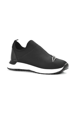 Beety 23BY.874 Siyah Streç Zincirli Kadın Sneakers Ayakkabı Siyah