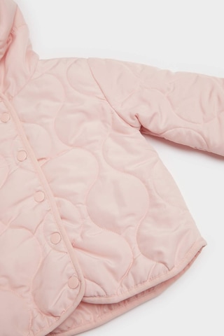 Defacto Kız Bebek Rüzgar Geçirmez Su İtici Kapitoneli Kapüşonlu Şişme Mont E7974a525aupn99 Pembe