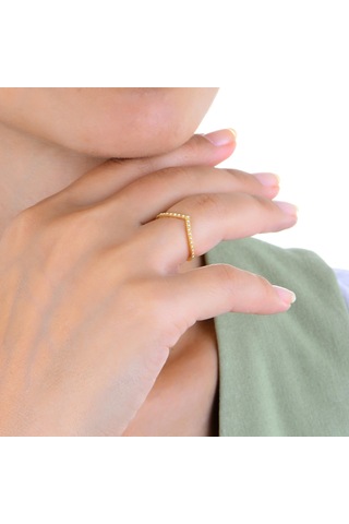 Pırlanta Nemesis Yarımtur Yüzük - Idl Sertifikalı Gold