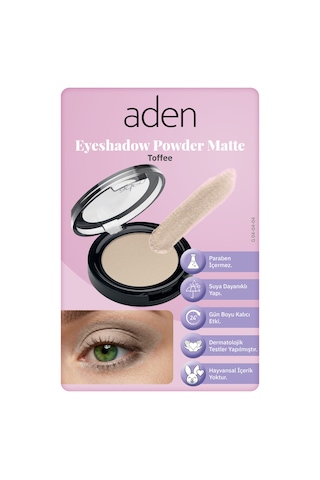 Aden Eyeshadow Powder Matte - Mat Göz Farı 04 Toffee Şeker 0