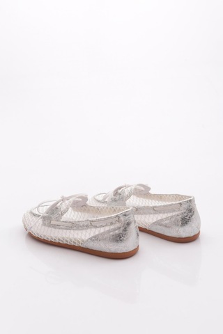 Dgn B0048 Kadin Oxford Ayakkabi Gümüş