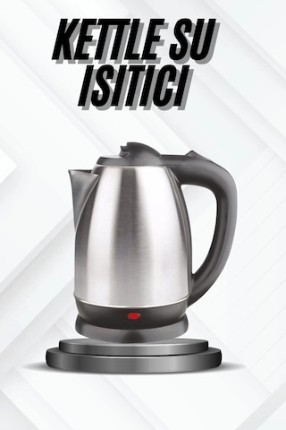 Kettle Su Isıtıcı C F Priz Uyumlu 220 - 240 V Paslanmaz Çelik Kablolu Çok Renkli