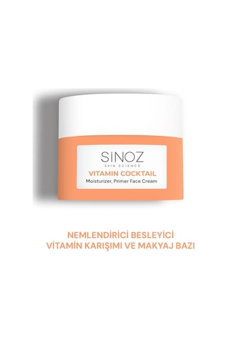 Sinoz Vitamin Kokteyl Nemlendirici Besleyici Onarıcı Yüz Kremi ve Makyaj Bazı 50 ML