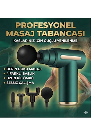 4 Başlıklı 6 Kademeli Titreşimli Şarjlı Mini Masaj Aleti Kırmızı