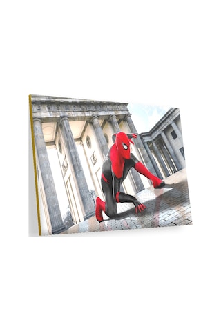 Cakasepetim Spiderman Sütunlar Arasında Ahşap Mdf Tablo
