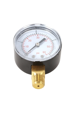 Yuntech01 50mm 1/4" Npt Hidrolik Manometre - 0 60psi/0 4bar Çift Ölçekli İçin Metal Basınç Göstergesi