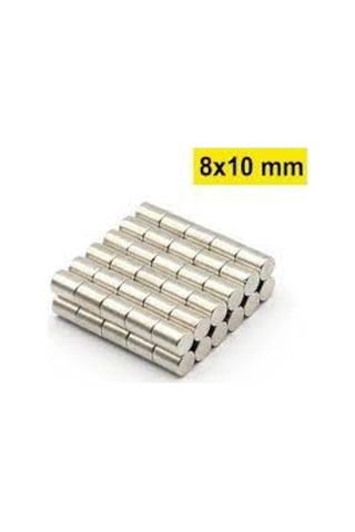 Neodyum Mıknatıs 8x10 Mm 10 Adet