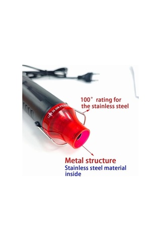 Createtech 220v Sıcak Hava Tabancası, 250w, Us/eu Prizli, Isı Üfleyici, Modern Tasarım