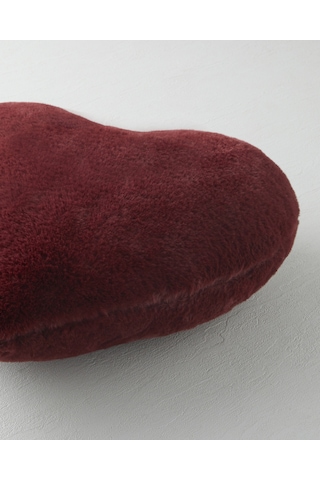 English Home Kalpli Pelüş Dekoratif Kırlent Bordo Bordo
