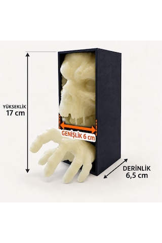 Cadılar Bayramı Halloween Fosforlu Zombi Kitaplık Dekoru 3d Baskı 17 X 6,5