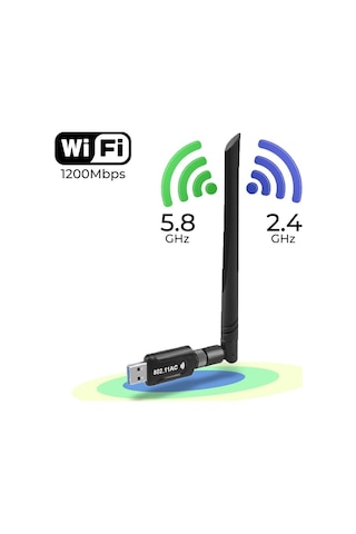 Juo DB1200AC USB 3.0 Dual Band 1200 Mbps WI-FI Kablosuz Alıcı Ağ Adaptörü