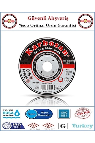 Karbosan Inox Paslanmaz Çelik Kesme Disk Taşı - 115mm
